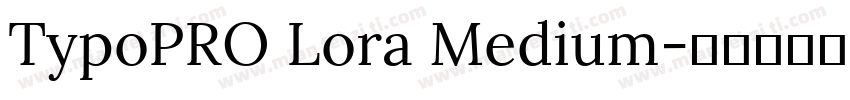 TypoPRO Lora Medium字体转换